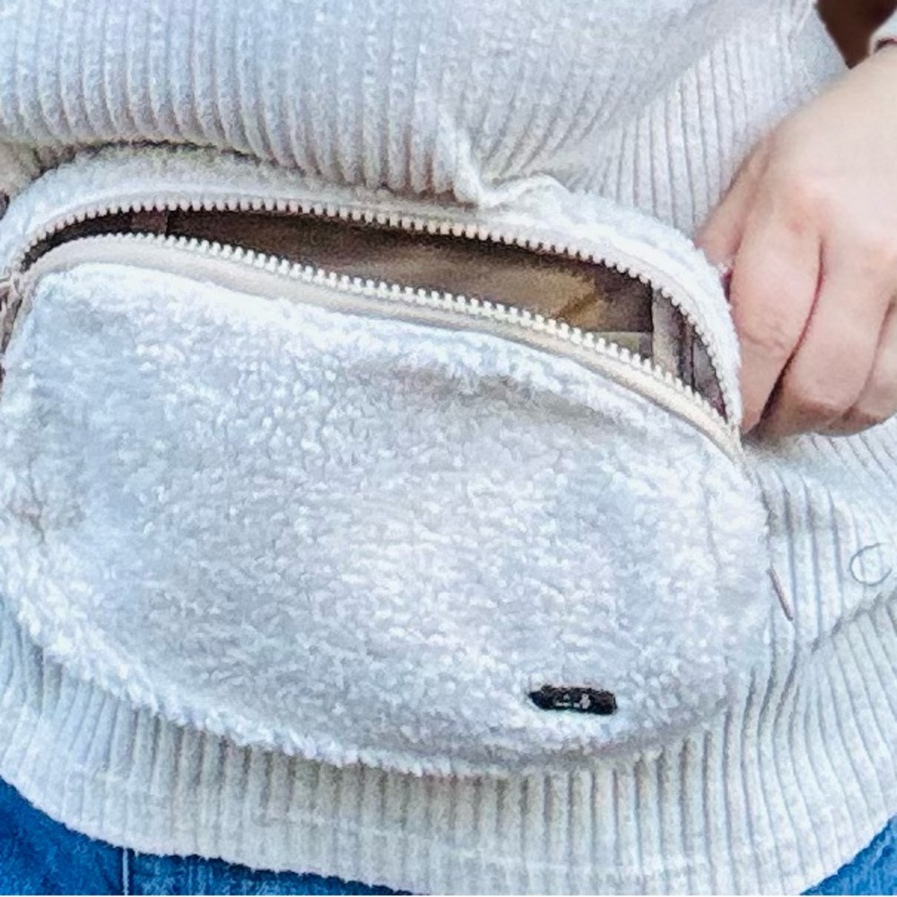 Lole Cream Sherpa Crossbody Bag